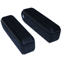 UCA82345   Arm Rest Pair---Black Fabric---Steel Back